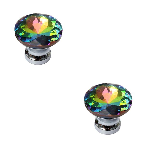 Monstrate 1 ud./10 Uds. Manija de cristal, colorida, redonda, de un solo agujero, cajón, tocador, manija de armario, accesorios de Hardware para el hogar serie 1 2piezas Monstrate CBP052624