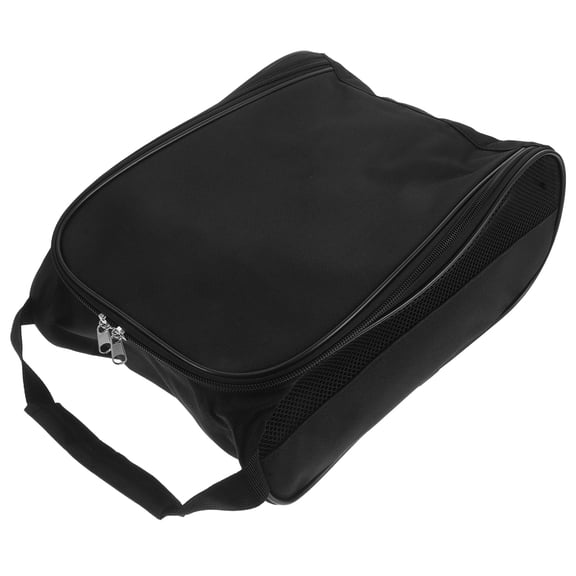 OFFIGAM Golf Shoe Bag Mesh Fabric Sports Shoe Carrier with Ventilation Black 1 Set and Lightweight