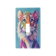 thumbnail image 2 of Switch Panel Switch Decoration 2.76x4.53x0.28 Inches Unused Outlet Cover Switch Plate Wall Plates Living Room Kitchen Bedroom Study Switches Rainbow Tiger Cub, 2 of 8
