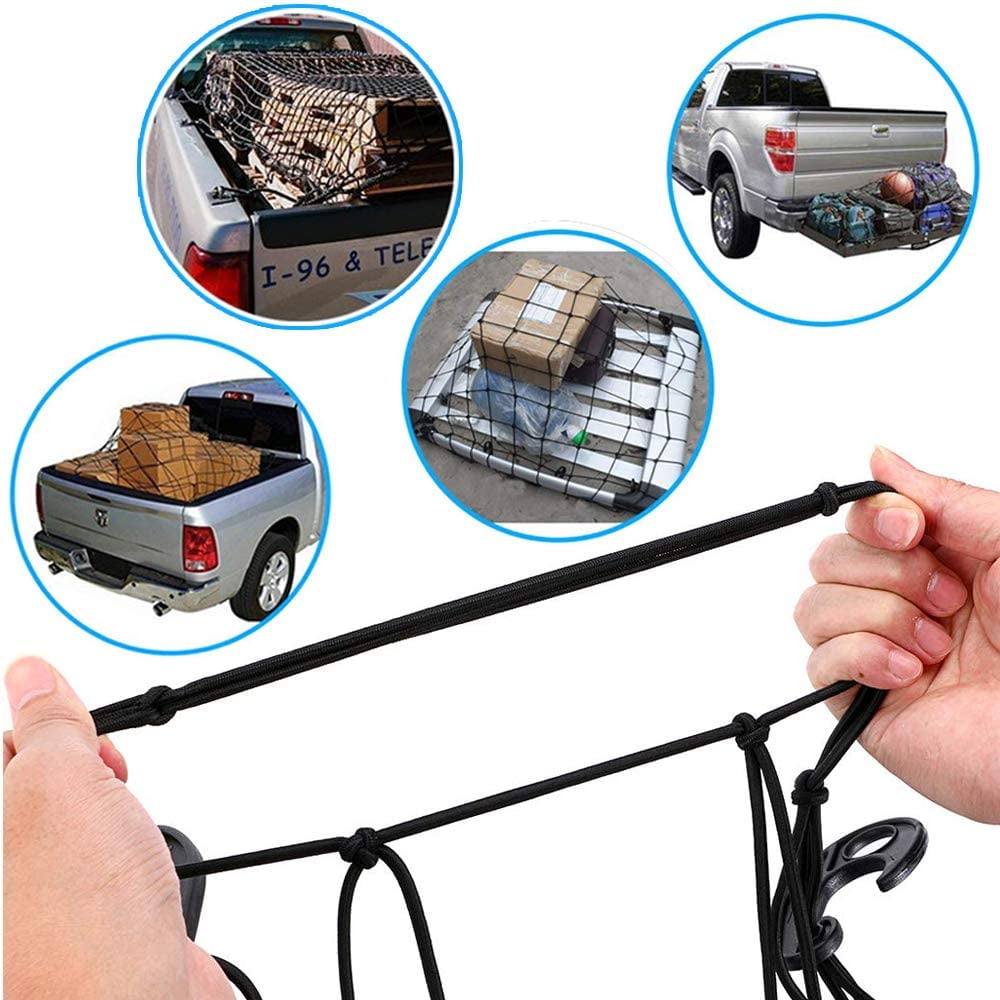 Luggage net, elastic nylon boot net, car luggage net, 90 x 120 cm, with