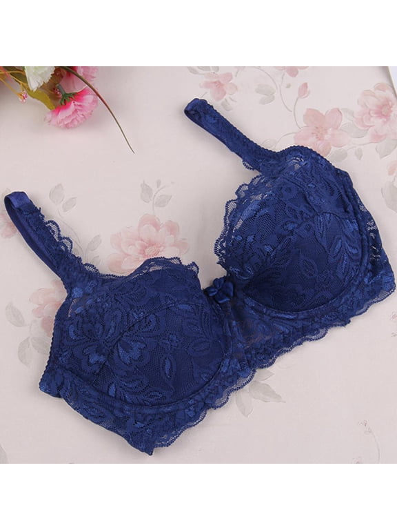 Sexy Gather Push Up Bra Underwire 5/8 Cup Lace Brassiere Underwear
