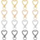 thumbnail image 1 of 16 piezas de 4 colores, llaveros con cierres giratorios de corazón, mosquetón de aleación con llavero, llaveros de metal con clip., 1 of 7