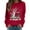 Red, variant on Fiaer Christmas Sweatshirt for Women 2025 Funny Plus Size Print Sweatshirts Crewneck Long Sleeve Xmas Holiday Tops White XL