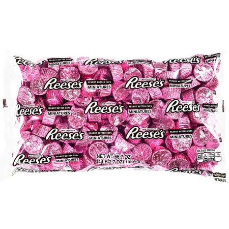 Pink Milk Chocolate Reese's Peanut Butter Cup Miniatures 215ct