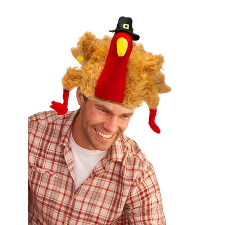 Simply Genius Plush Pilgrim Turkey Hats Thanksgiving Halloween Costume Funny Holiday Party