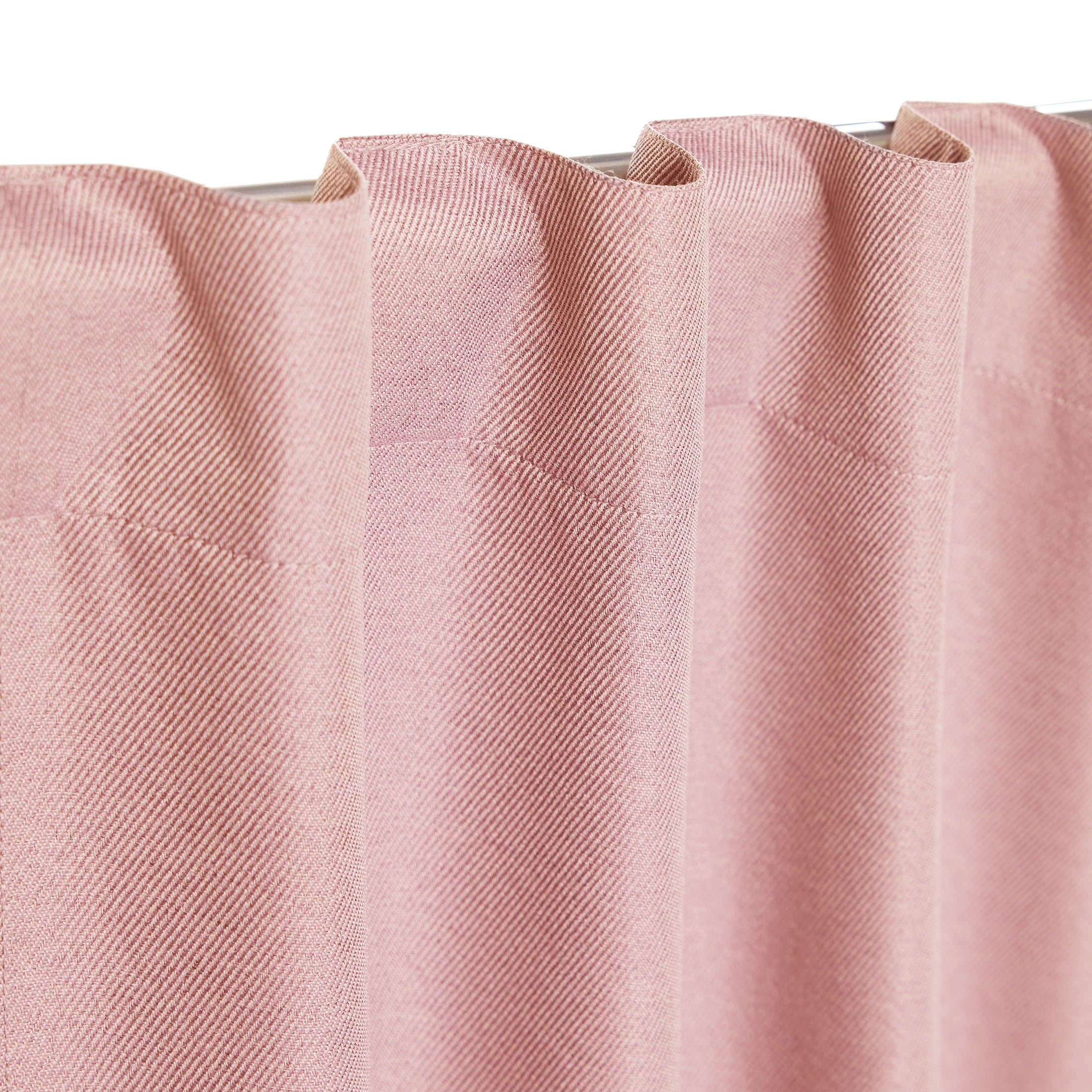 Mainstays Pink Blush Solid Blackout Rod Pocket with Back Tabs Curtain Panel Pair, Set of 2, 30" W x 63" L