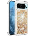 thumbnail image 3 of Case for Google Pixel 9 Case Glitter Cute Luxury Love Liquid Quicksand Clear Soft TPU Girls Women Stylish Bumper Shockproof Protective Cover for Google Pixel 9 / Pixel 9 Pro Golden YB, 3 of 14