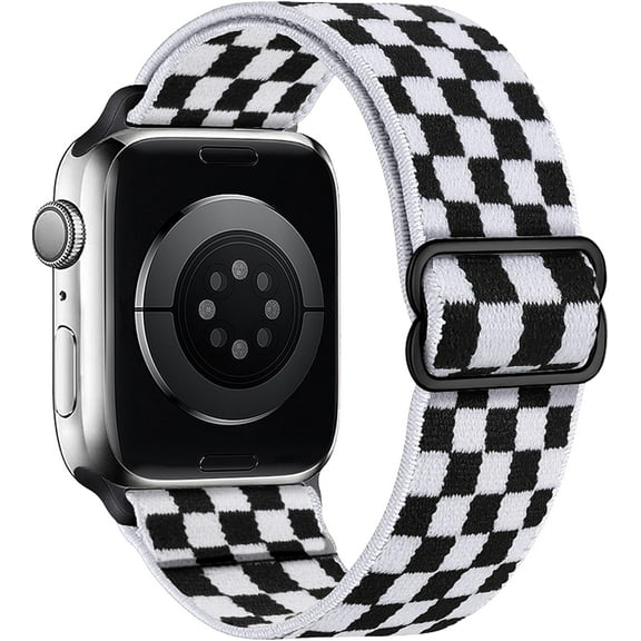 GWYYCG-Stretchy Nylon Loop Bands Compatible with Apple Watch 38mm 40mm 41mm 42mm 44mm 49mm Adjustable Soft Elastics Strap Compatible with Apple Watch SE Ultra iWatch Series 8/7/6/5/4/3/2/1 (Black and