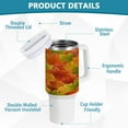 thumbnail image 4 of 40 Oz Car Handle Water Bottle Water Cup Water Bottle Water Jug Coffee Cup Travel Water Bottle Colorful Maple Leaves, 4 of 8
