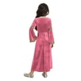 thumbnail image 2 of Hansber Robe Longue Renaissance en Velours à Manches Cloche pour Filles, Rose 6, 2 of 4