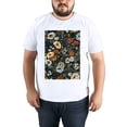 thumbnail image 5 of Plus Size Women Tops T Shirt FlowerGraphic Tees Summer Tops Classic Round Neck Floral Oversize Short Sleeves, Crew Neck Shirts For Women, 5 of 5
