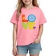 thumbnail image 2 of Blusas y camisas de manga corta con cuello redondo para niños y niñas, camisetas gráficas de manga corta, blusas con estampados bonitos para la temporada escolar., 2 of 9