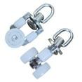 thumbnail image 2 of 20 Pcs Glisseurs de Rail de Rideau Double Roue Rail Roulant, 2 of 7