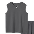 thumbnail image 6 of CHUMUD Shorts Sets for Men 2 Piece Outfits Cotton Tracksuits Summer Matching Set Sleeveless Tank Top Elastic Waist Shorts Set Casual Athletic (Avail for Big & Tall), 6 of 6