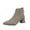 Gray, variant on Fesfesfes Western Boots Women Fashion Solid Color Boots Chunky Heel Middle-Heels Pointed Toe Short Boots 4.5(36)