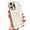 White, variant on Compatible iPhone 14 Pro Max Case for Women Girls, Cute Heart Pattern TPU Plating case with Adjustable Wrist Strap case for iPhone 14 Pro Max-White