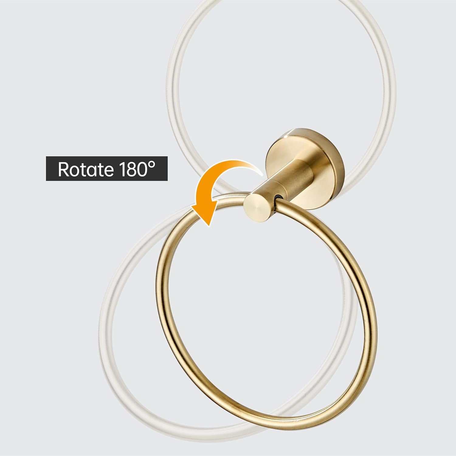 ABPETE Gold Toilet Paper Holder, Brushed Gold Towel Ring, Hand Towel Holder Toilet Paper Roll Holder Wall Mount Bathroom Accessories, Modern SUS 304 Stainless Steel Bathroom 2 Set