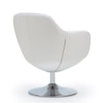 thumbnail image 4 of Manhattan Comfort Caisson Faux Leather Swivel Accent Chair in White (Set of 2), 4 of 6