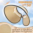 thumbnail image 2 of Sombrero Visera Solar XMMAXFLOW Ala Ancha 13cm Plegable UV Beige, 2 of 7