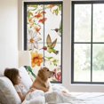 thumbnail image 2 of Reusable Frosted Window Coverings, Spring Floral Hummingbird Window Privacy Film Frosted, Pastoral Rustic Botanical Flowers Sun Blocking Windows Stickers for Kitchen Front Door, 23.6 x 59 Inches, 2 of 9
