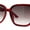Red / Smoke, variant on Womens Slick Horn Rim Inset Lens Plastic Chic Sunglasses Peach Brown