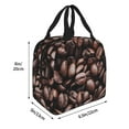 thumbnail image 2 of KLL Coffee Bean Print Insulated Lunch Bag Women, Reusable Cute Tote Lunch Box for Adult & Men, Leakproof Cooler Lunch Bags for Work Office Travel Picnic, 2 of 5