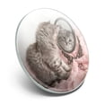 thumbnail image 2 of Siberian Cat Kitten Mirror Fairest Of Them All Metal 1.1" Tie Tack Hat Lapel Pin Pinback, 2 of 5