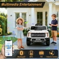 thumbnail image 5 of Ford Ride on Cars, 12V Ford F150 Raptor Powered Ride on Toys with Remote Control, Electric Car for Kids with Bluetooth/FM/Trunk, 4 Wheelers Truck for Toddlers Boys Girls Ages 3-6, White, 5 of 9