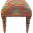 thumbnail image 4 of Hauteloom Yunak Entryway Bench, Bedroom Bench - Jute & Wool - Southwestern - Beige, Mustard, Medium Gray, Olive, Rust, Brown - 18" x 48" x 16", 4 of 9