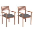 thumbnail image 5 of vidaXL 2/4/6/8x Solid Wood Teak Patio Chair with Cushions Seat Multi Colors, 5 of 143