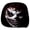 A001- Clear (Joker 1 Design), variant on Car Seat Headrest, Halloween Car Decorations, Horror Car Accessories, Creepy Halloween Decorations, 2-Pack 10X10 Inch Fiery Skull Printed Automotive Headrest Covers for Vehicle