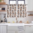 thumbnail image 2 of Orange Floral Kitchen Curtains Window Panels, Abstract Watercolor Flower Leaf Plant Insulated Window Treatment Curtain, Grommet Curtains for Bedroom/Living Room/Bathroom, 2 Piece 52"Wx45"L, 2 of 8