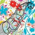 thumbnail image 3 of Grey, Jace 12x12 Black Modern Framed Museum Art Print Titled - Peace 2, 3 of 5