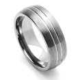thumbnail image 2 of Men Women Tungsten Carbide Wedding Band Ring 8mm Comfort Fit Grooved Ring For Men & Women, 2 of 3