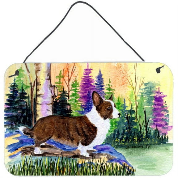 Carolines Treasures SS8006DS812 Corgi Indoor Aluminum Metal Wall or Door Hanging Prints, 8 x 12", Multicolor