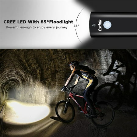 LED Bike Lights Front and Back, USB Rechargeable Bike Light Set, 5 Light Mode Super Bright Bicycle Lights , Bike Headlight, Waterproof, Free Tail Light