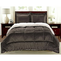 Laurel Park® Ultra-Plush Reversible Micromink and Sherpa 3-Piece Comforter with Pillow Shams