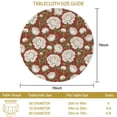 thumbnail image 3 of Pioneer Flower Floral Print Pattern Round Tablecloth 60 X 60 Inch, Wrinkle Resistant Wipeable Table Cloth for Kitchen Dining Picnic Patio Party, 3 of 6