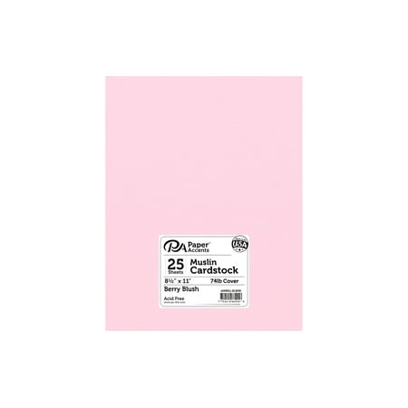 UPC: 0740512880058 | Paper Accents Cardstock 8.5 x 11  Muslin 74lb Berry Blush 25pc