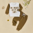 thumbnail image 2 of TOWED22 Toddler Baby Boy Clothes Fall Winter Fleece Outfits Letter Print Sweatshirt & Jogger Pants Set(Blazer,2-3 Y), 2 of 6