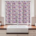 thumbnail image 2 of Alice in Wonderland Curtains 2 Panels Set, Fantasy World Fairy Tale Concept with Hand-Drawn Caterpillar Cat Rabbit, Window Drapes for Living Room Bedroom, 55W X 39L Inches, Multicolor, by Ambesonne, 2 of 3