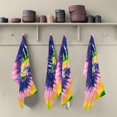 thumbnail image 5 of Dreamtimes Colorful Psychedelic Tie Dye Swirl Kitchen Towel, Dish Towels Quick Drying Tea Towels Absorbent Hand Towels for Kitchen Sink Dinner Table 28 x 18 Inches, Set of 4, 5 of 7