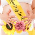 thumbnail image 3 of GOOHOCHY 1 juego de faja de flores para futura mamá, ramillete para futuro papá, accesorios para fotos de embarazo, 3 of 8