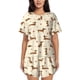 thumbnail image 1 of Fotbe Heart Dachshund Conjunto de Pijama Estampado para Mujer, 2 Piezas, Ropa de Dormir con Camiseta de Manga Corta y Shorts Suaves-Medium, 1 of 6