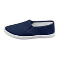 thumbnail image 2 of EliteGoogv Womens Casual Slip On Sneakers Canvas Flat Shoes For Women Breathable Everyday Walking Footwear Blue US:7.5, 2 of 9