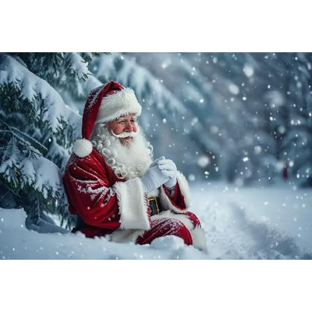 Puzzles Games -Santa Claus in The Snow-Pieces Fit Together Perfectly 300 Piece Jigsaw Puzzle with Hidden Images