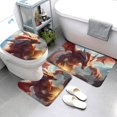 thumbnail image 3 of Bathroom Rugs Sets 3 Piece - Ferocious Dragon Fury Absorbent Non Slip Bath Mats, U-Shape Toilet Lid Cover, Contour Mat, Soft Washable Shower Mats Bath Rug Mat for Bathroom Tub Toilet, 3 of 7