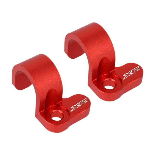 2 abrazaderas resistentes para manguera de freno para motocicletas XR250 XR400 y la mayoría de . Rojo