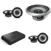 Alpine S2-A55V S-Series Class-D 5-Channel Amplifier, Hi-Res Certified, 40W x 4 + 200W x 1 @ 4 Ω, 60W x 4 +300W x 1 @ 2 Ω (2 pair ) S2-S65 Coaxial, S2-W12D4 12" Bundle