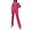 Hot Pink, variant on Cute Summer Outfits for Women Women 2 Piece Pants Set Floral Solid Button Down Shirt High Waist Pants Summer Streetwear Summer Two Piece Sets for Women Black,S